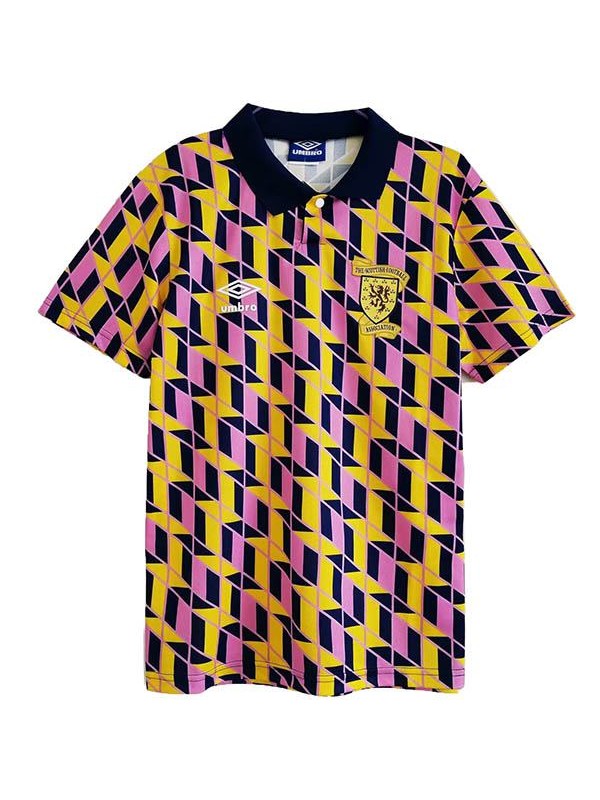 Scotland Maglia da calcio sportiva da uomo in maglia da calcio retrò da trasferta scozzese 1991-1993